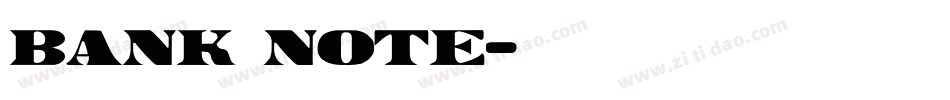 Bank Note字体转换